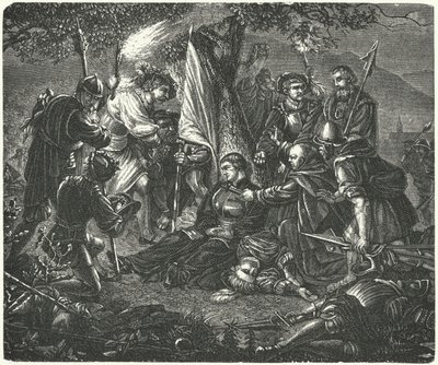 カッペルの戦いでのフルドリヒツヴィングリの死、1531年 作： German School